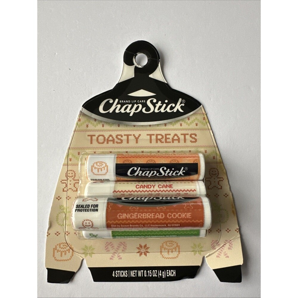 ChapStick Winter Holiday Collection Flavored Lip Balm Toasty Treats 4pk